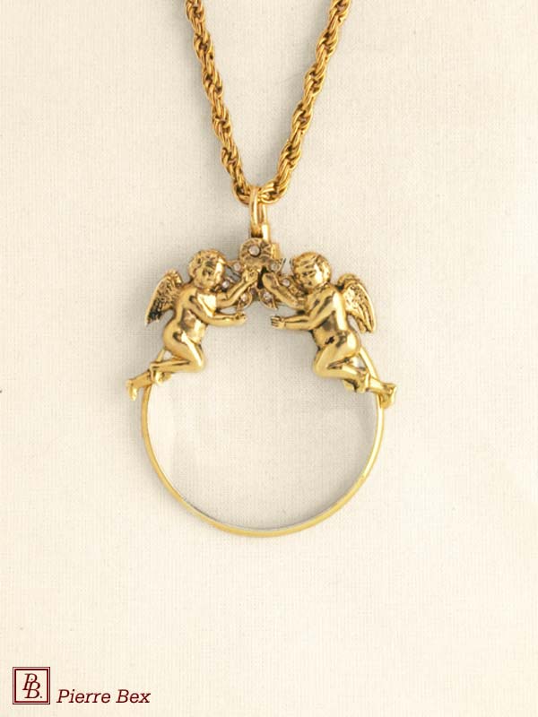 Pierre-Bex Collier loupe Art-Deco anges 44593-D1
