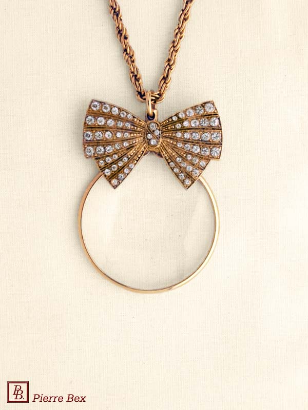 Pierre-Bex Collier loupe Art-Deco noeud 45033-D1