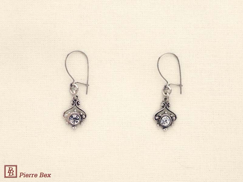 Pierre-Bex Art-Deco earrings with rhinestones 45215-31