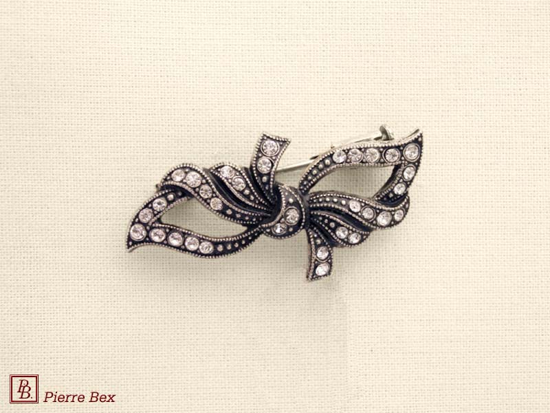 Pierre-Bex Broche strass noeud 45346-10