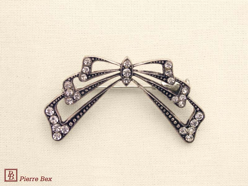 Pierre-Bex Broche strass noeud 45346-15