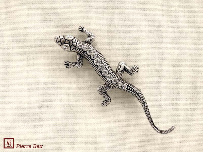 Pierre-Bex Broche con strass lagarto 45356-03