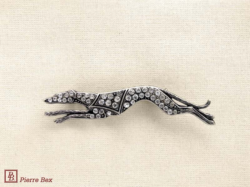 Pierre-Bex Broche con strass lèvrier 45356-07
