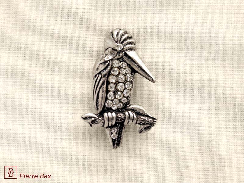 Pierre-Bex Broche con strass pelícano 45356-11