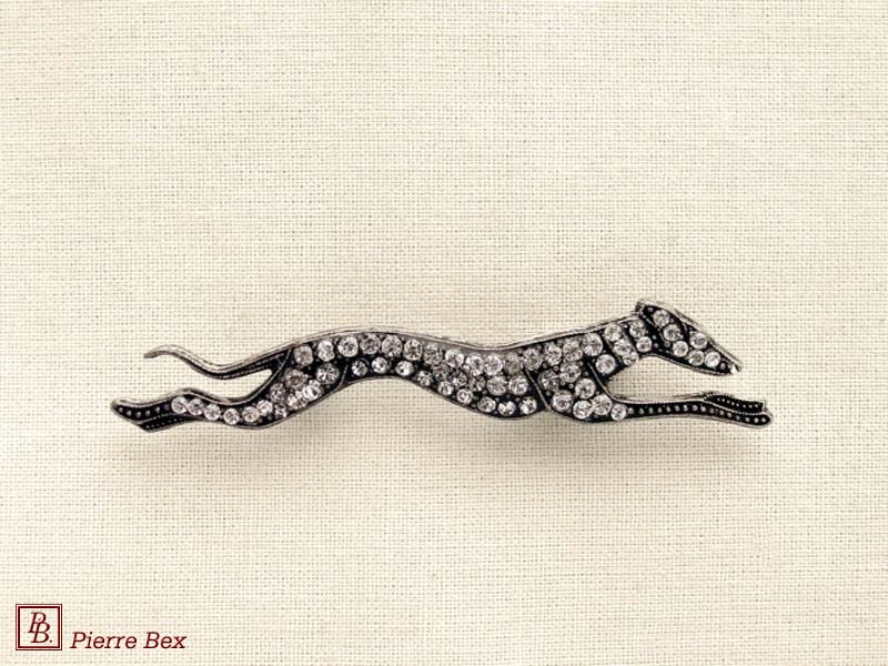 Pierre-Bex Broche con strass lèvrier 45356-17