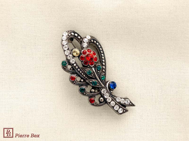 Pierre-Bex Broche con strass ramo de flores 45626-09