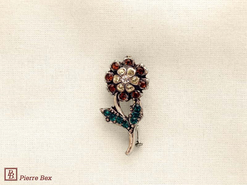 Pierre-Bex Broche con strass flor 45626-10