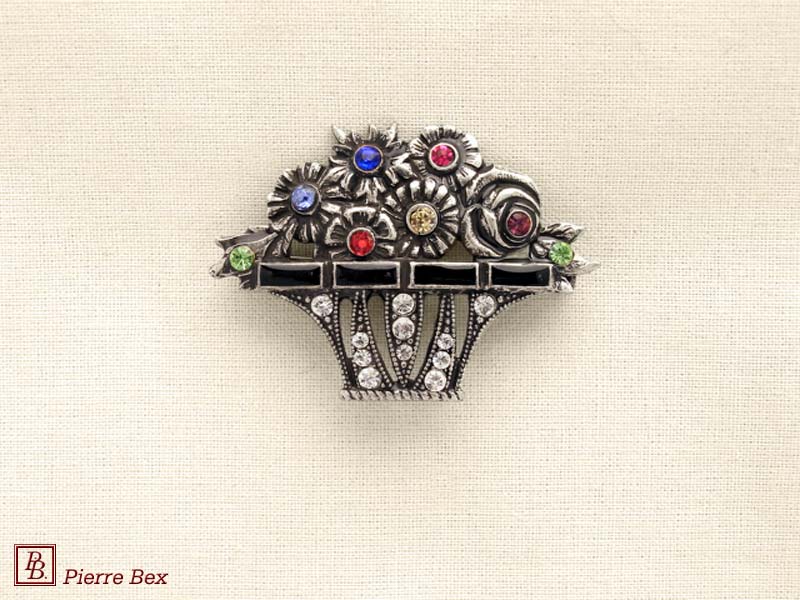 Pierre-Bex Broche con strass cesta de flors 45636-01