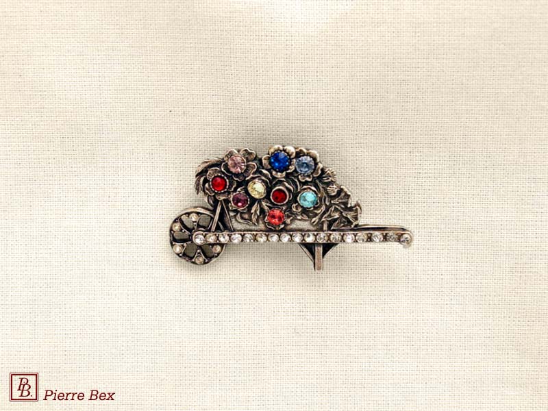 Pierre-Bex Broche con strass carretilla de flors 45636-04