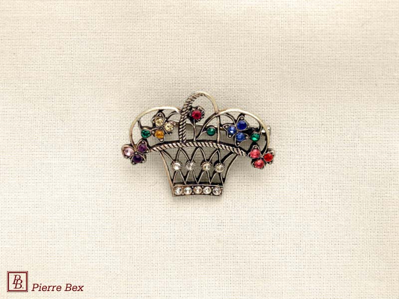 Pierre-Bex Broche con strass cesta de flors 45636-05
