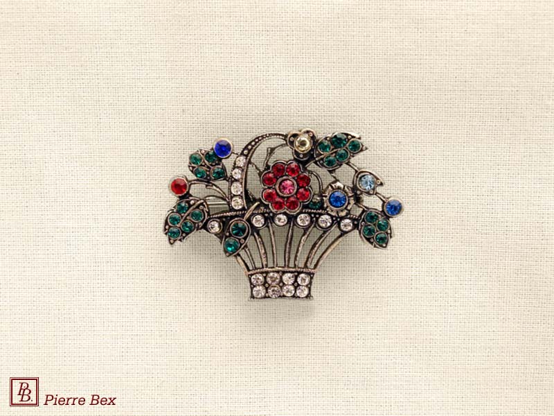 Pierre-Bex Broche con strass cesta de flors 45636-06