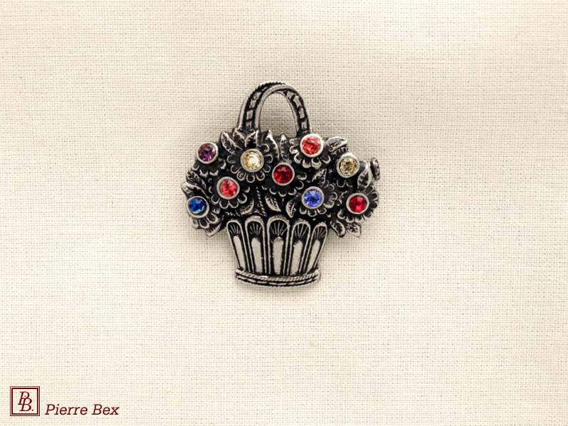 Pierre-Bex Broche con strass cesta de flors 45636-10