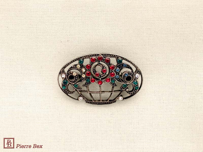 Pierre-Bex Broche con strass cesta de flors 45636-11