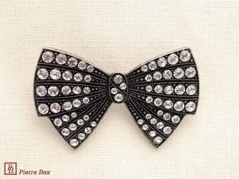 Pierre-Bex Grande broche strass noeud 45836-01
