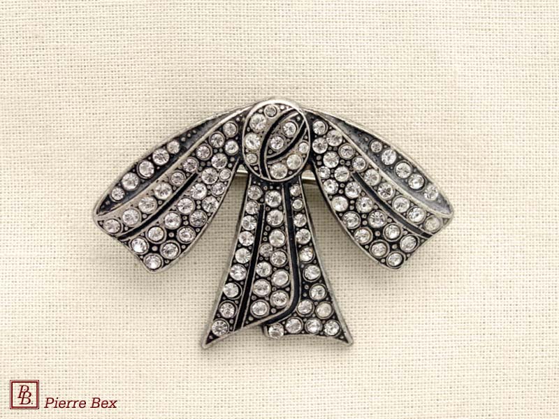 Pierre-Bex Grande broche strass noeud 45836-02