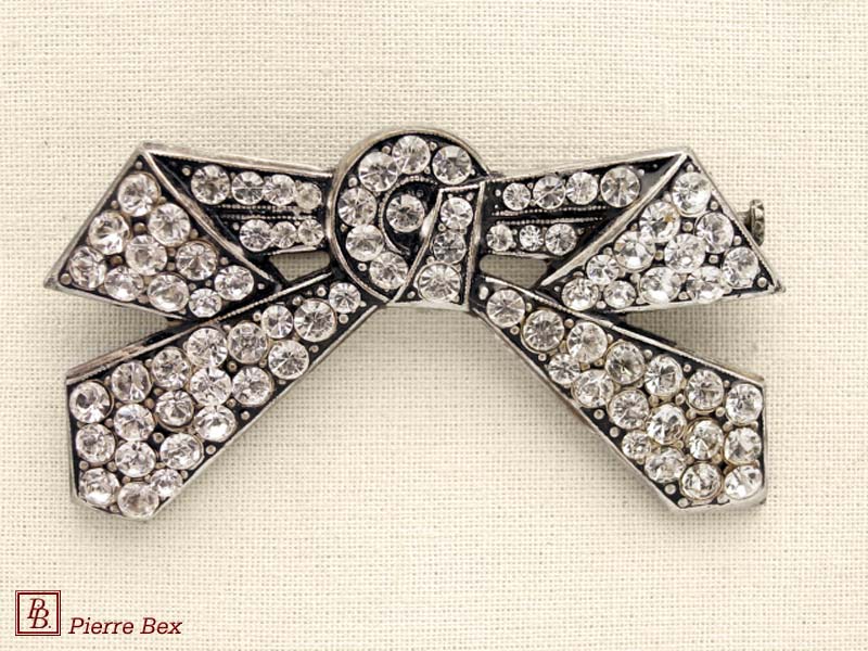 Pierre-Bex Grande broche strass noeud 45836-04