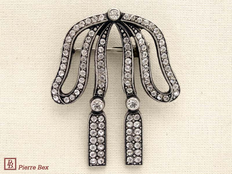 Pierre-Bex Grande broche strass noeud 45836-07